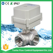 3 Way Ss304 Stainless Steel Cwx-15n Electric Motorized Ball Valve